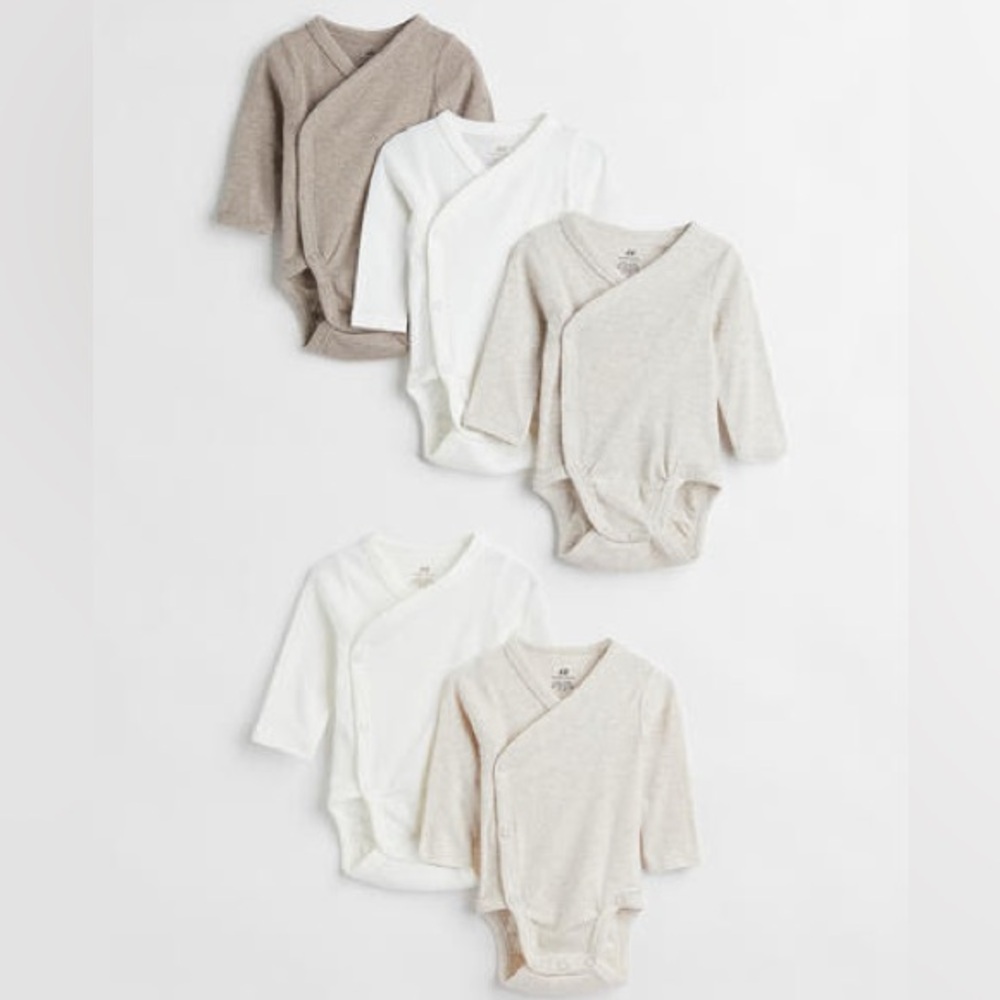 5 Pack Wrap over Body Suits & Matching Cotton Pants